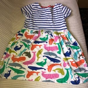 Mini Boden Multi Whales Hotch Potch Dress 5/6